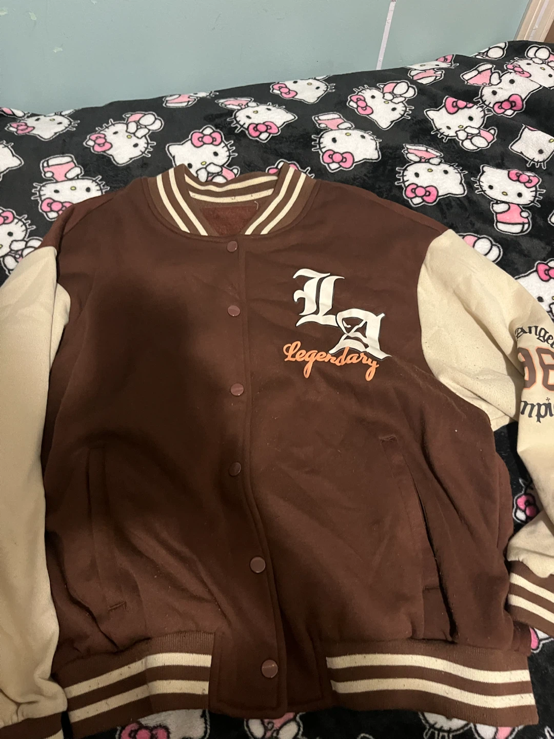 Brown "LA Legendary" Varsity Jacket