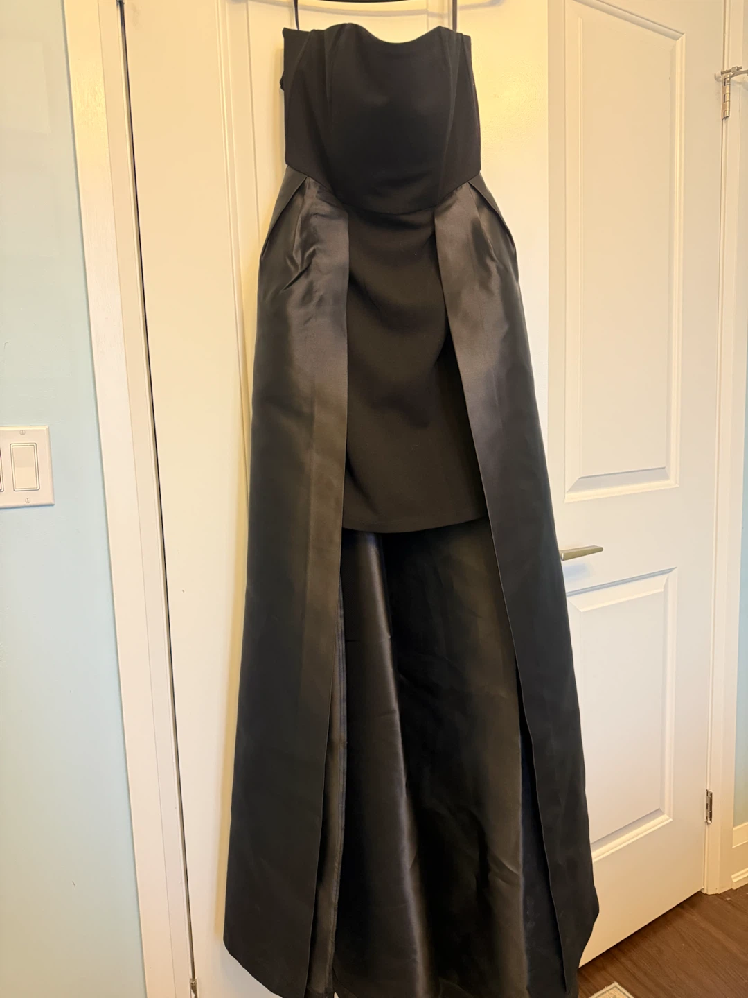 Black Strapless High-Low Gown - photo 4