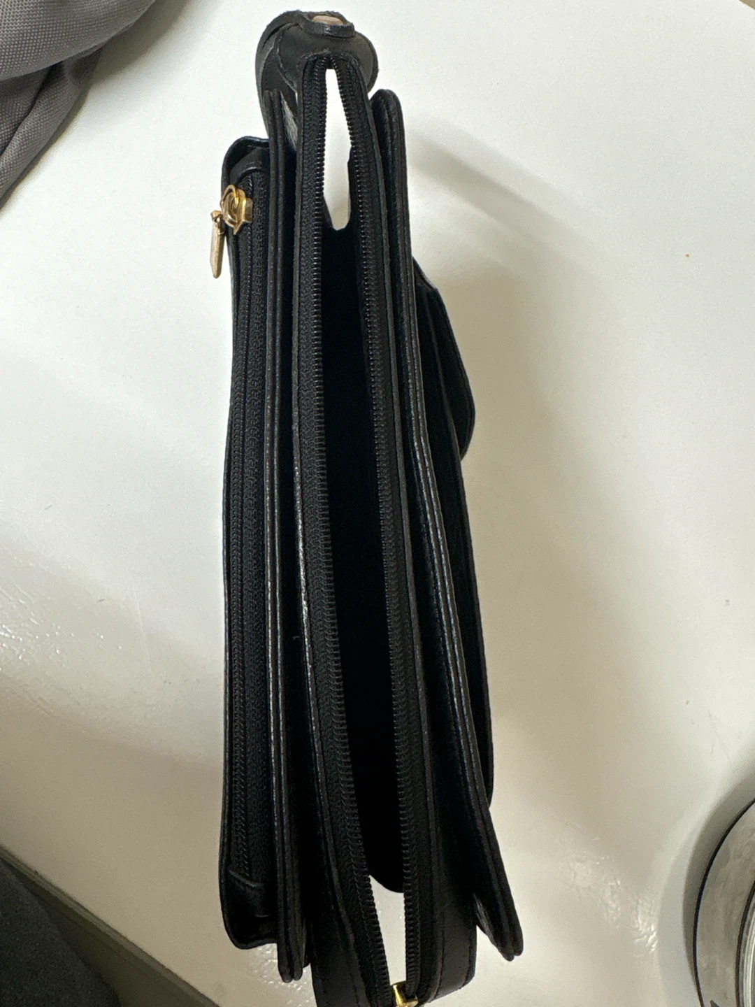Luccini Black Faux Leather Clutch Bag - photo 2