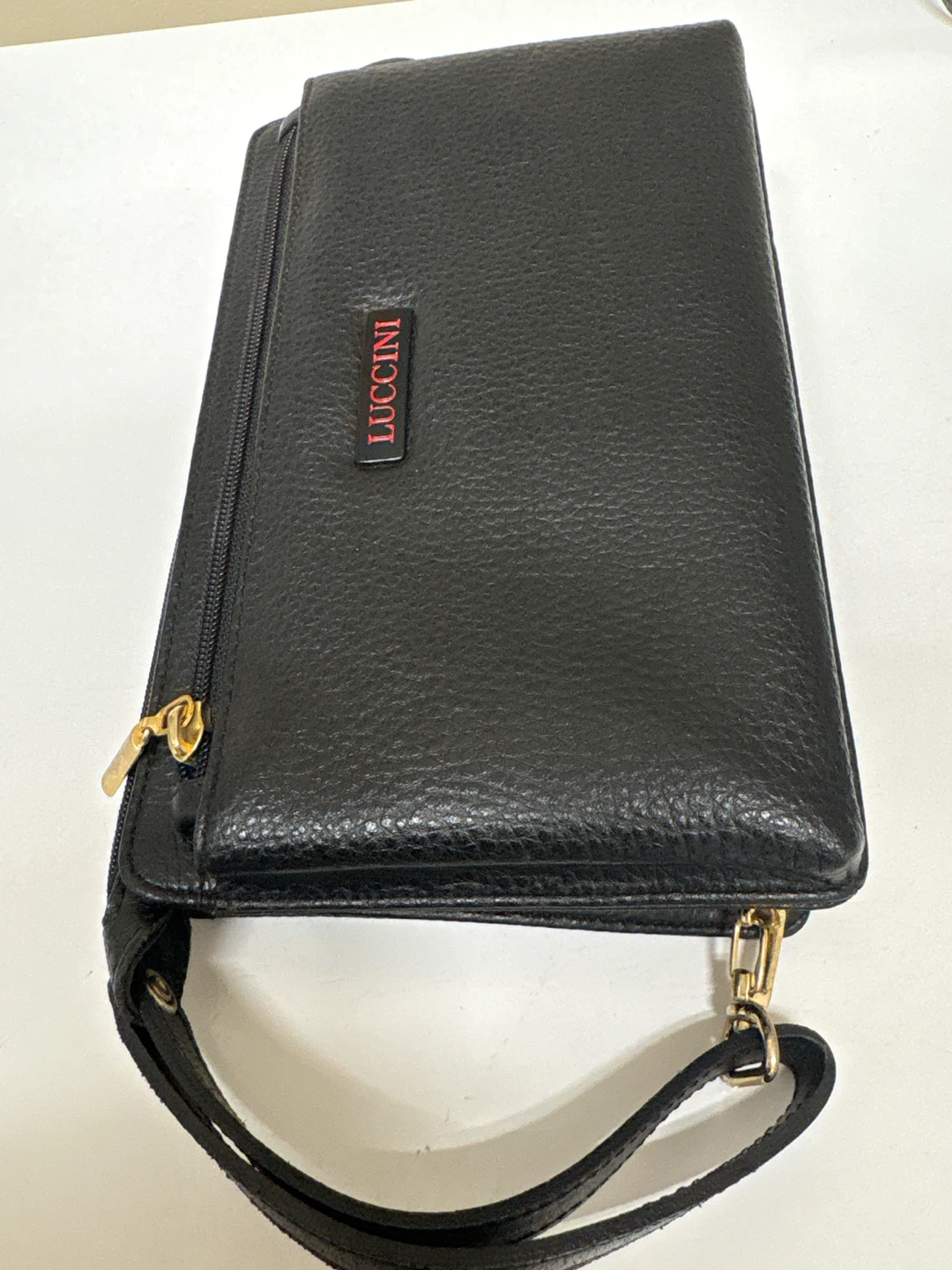 Luccini Black Faux Leather Clutch Bag - photo 4