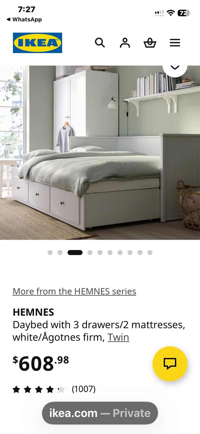 IKEA HEMNES Daybed with 3 Drawers - White - Twin - photo 2