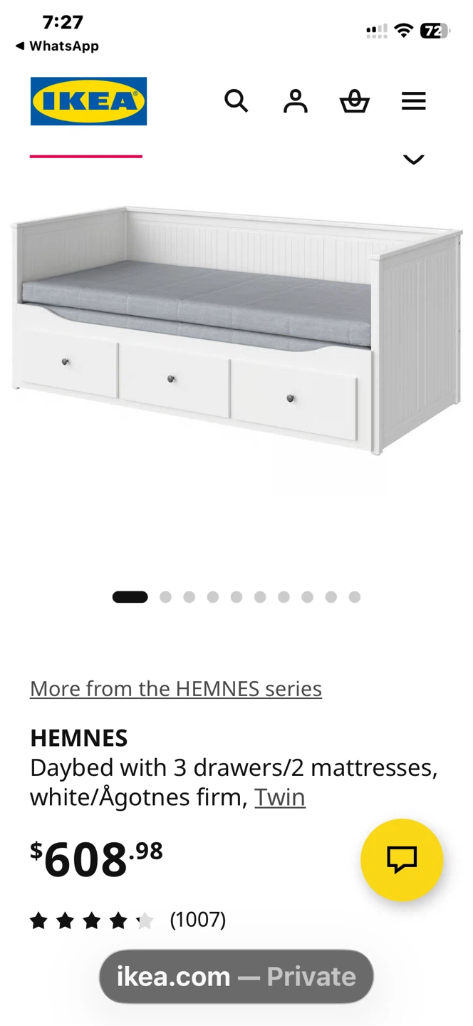 IKEA HEMNES Daybed with 3 Drawers - White - Twin - photo 3