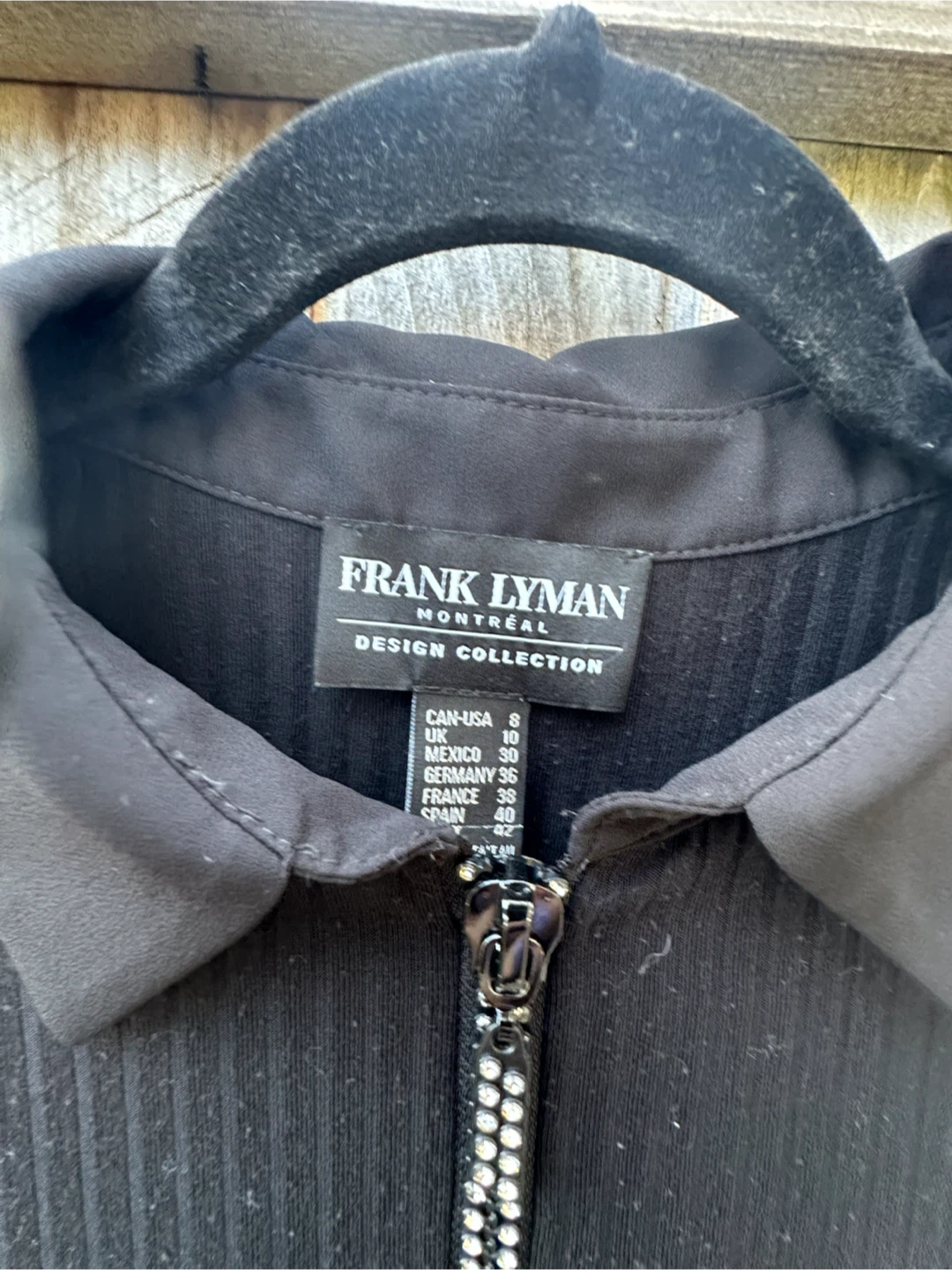 Frank Lyman Black Sleeveless Blouse with Zipper Detail - photo 2