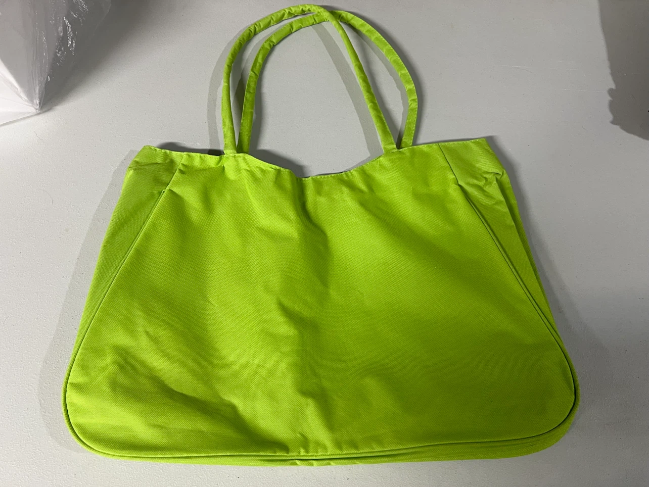 Lime Green Butterfly & Floral Print Tote Bag - photo 2
