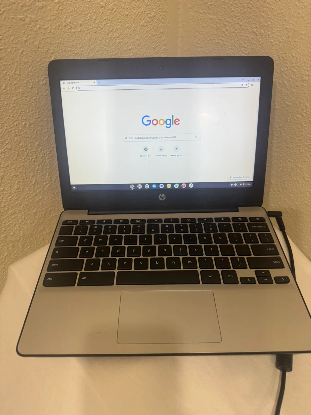 HP Chromebook Laptop with Power Adapter
