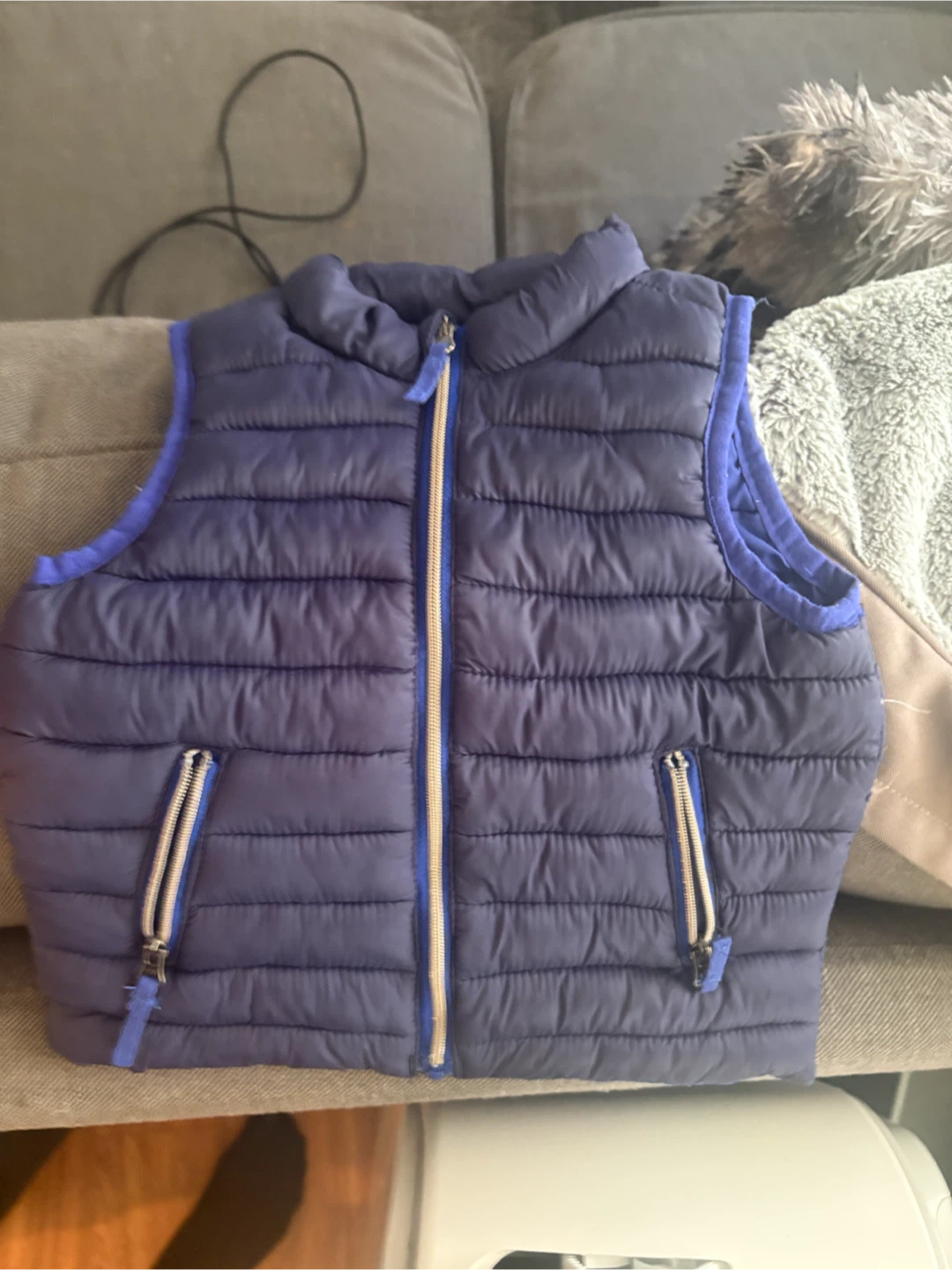 Toddler Blue Puffer Vest