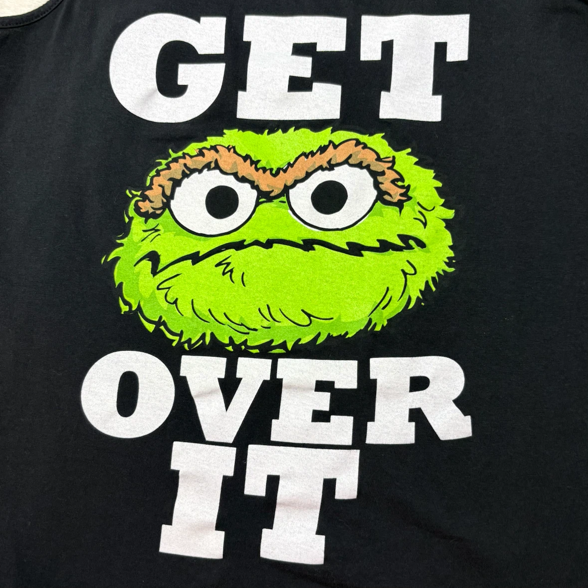 Sesame Street Oscar The Grouch Get Over It Tank Top Size Large - photo 3