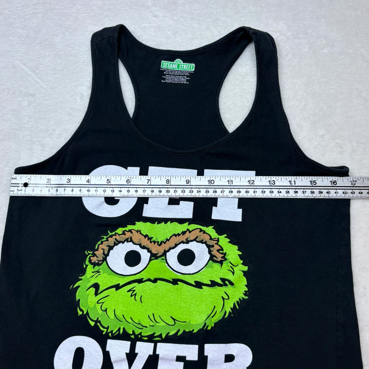 Sesame Street Oscar The Grouch Get Over It Tank Top Size Large - photo 5