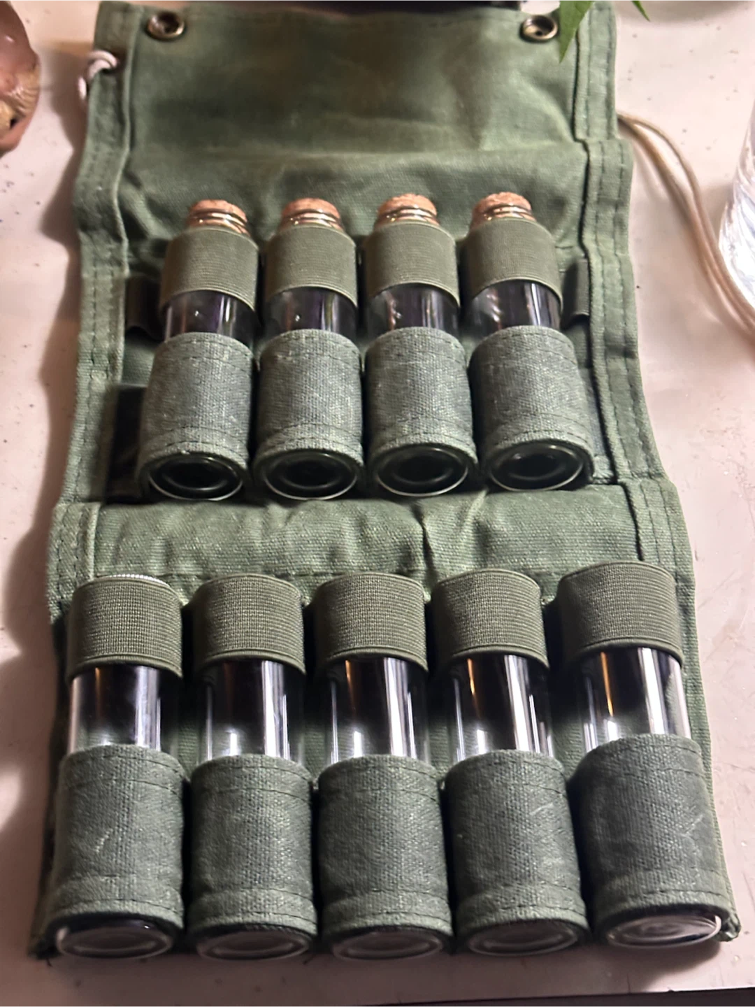 Portable canvas spice rack