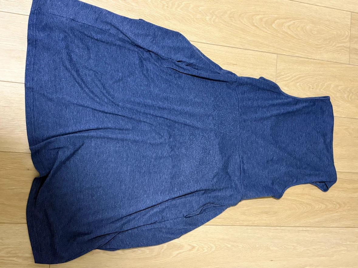 Large dress With pockets Blue sleeveless comfy - photo 4