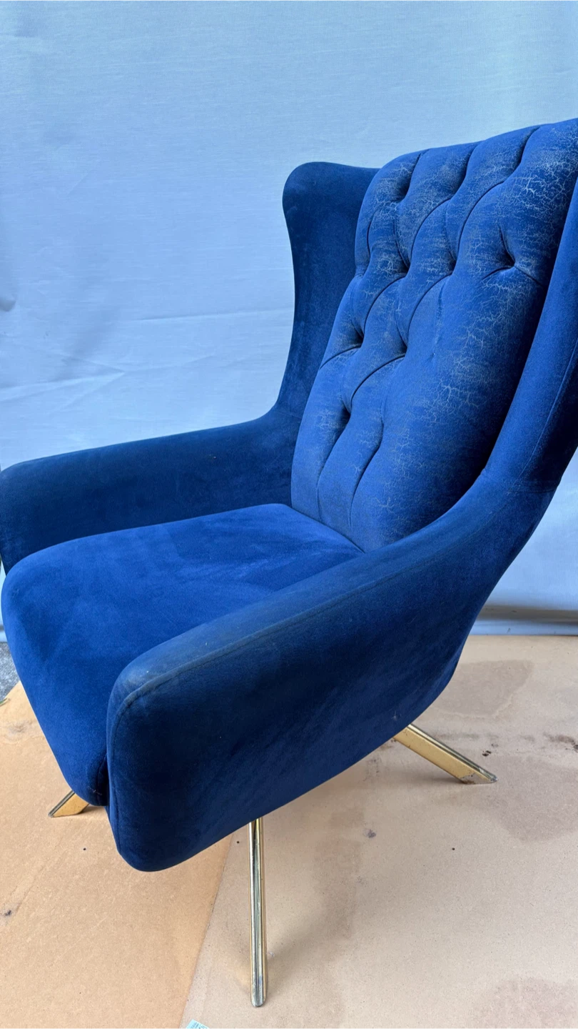 Blue Velvet Accent Chair - photo 5