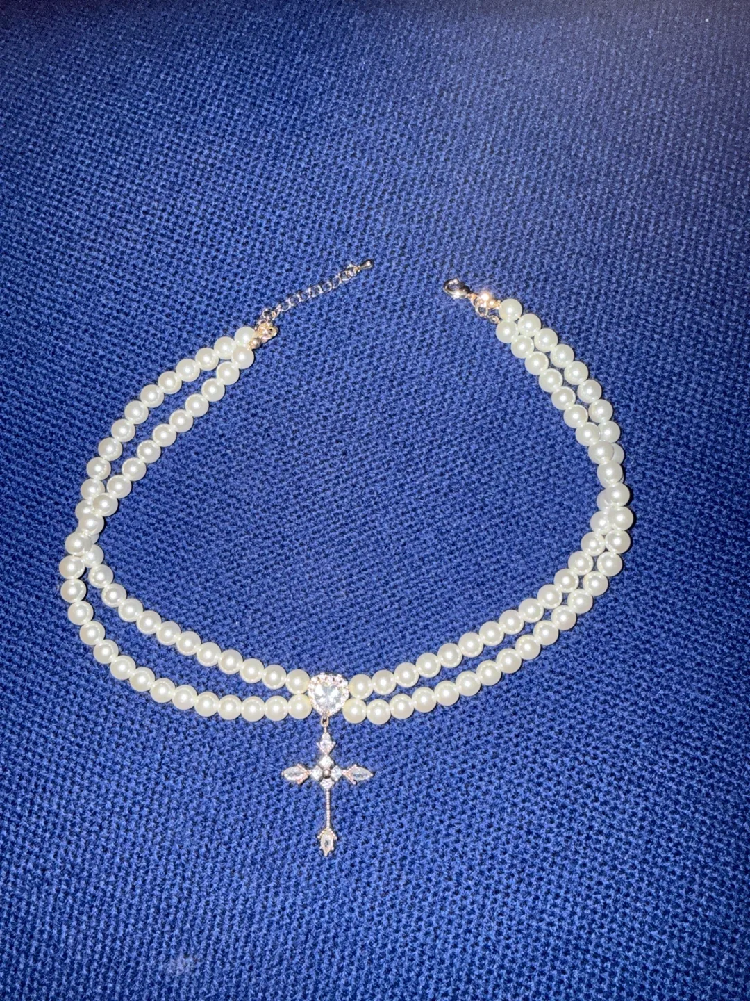 New Pearl Necklace with Cross Pendant - photo 2