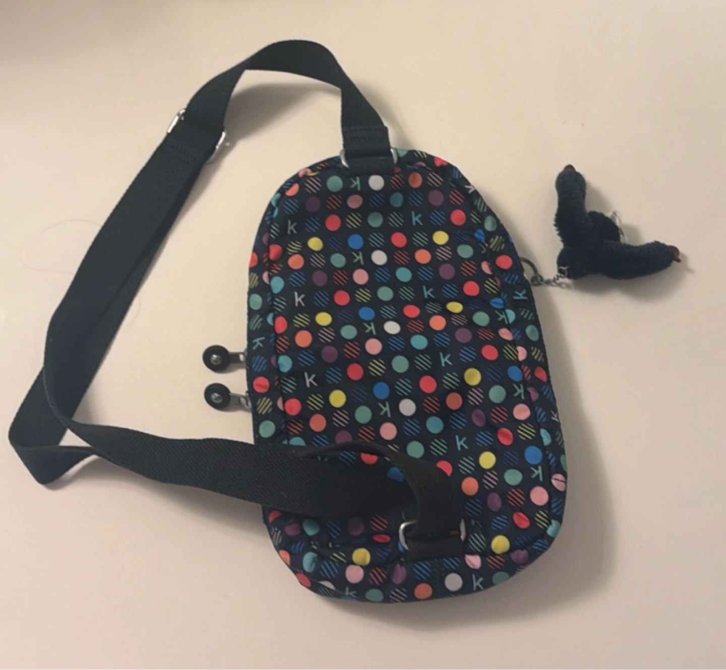 Kipling Polka Dot Sling Bag with Monkey Charm - photo 2