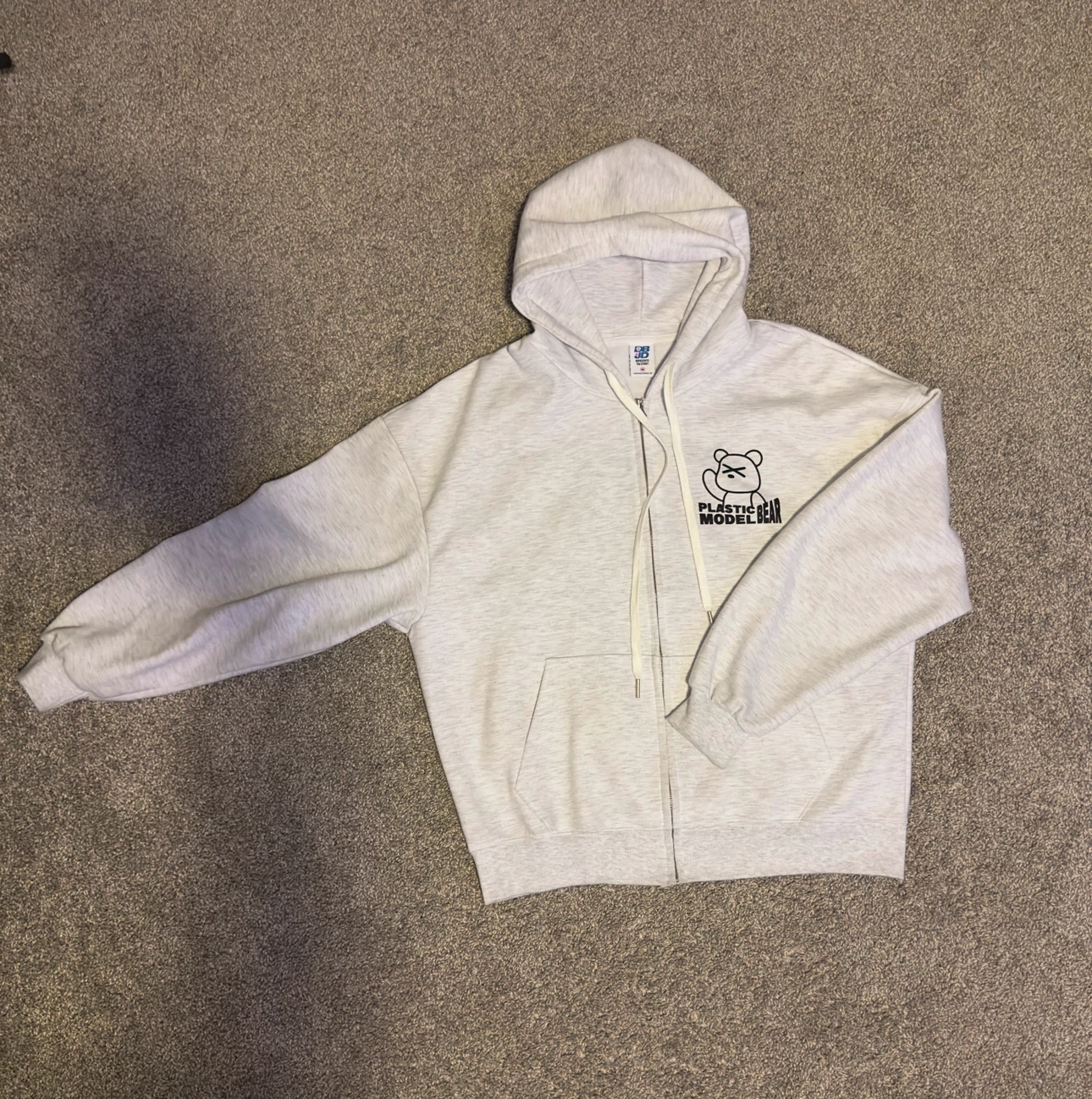 Plastic Model Bear Zip-Up Hoodie