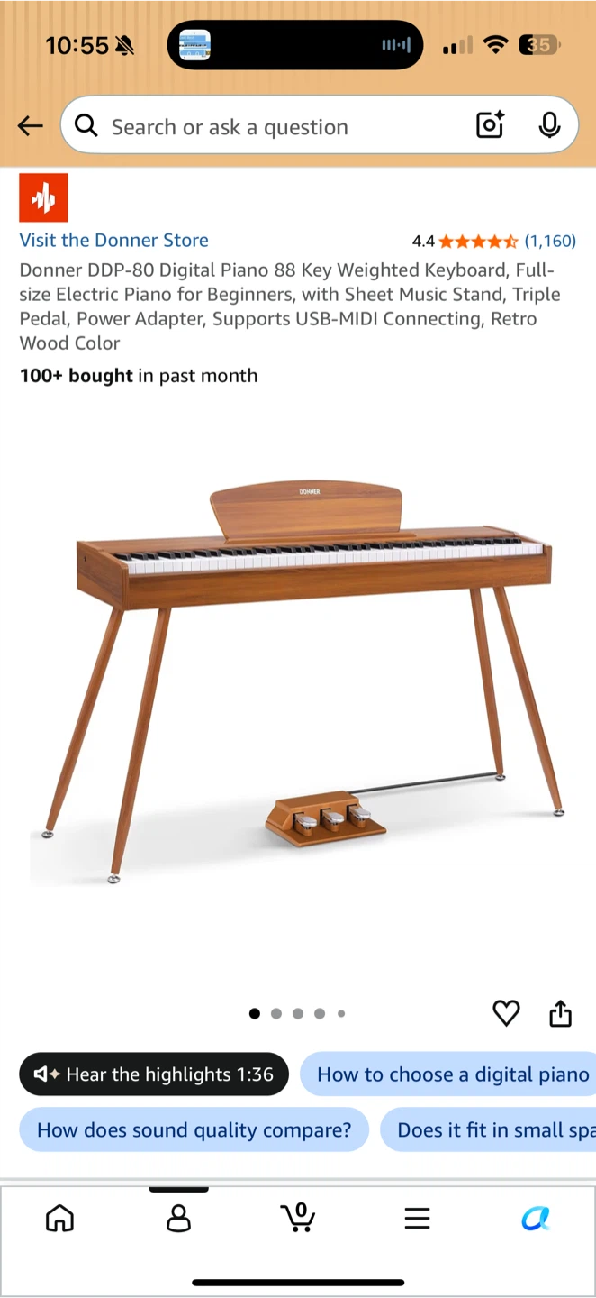 Donner DDP-80 Digital Piano – Excellent Condition