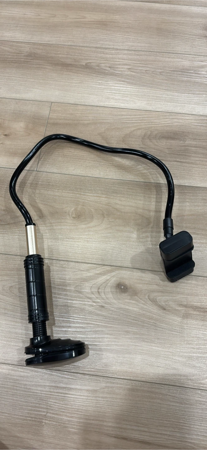 Black Gooseneck Phone Holder Clamp