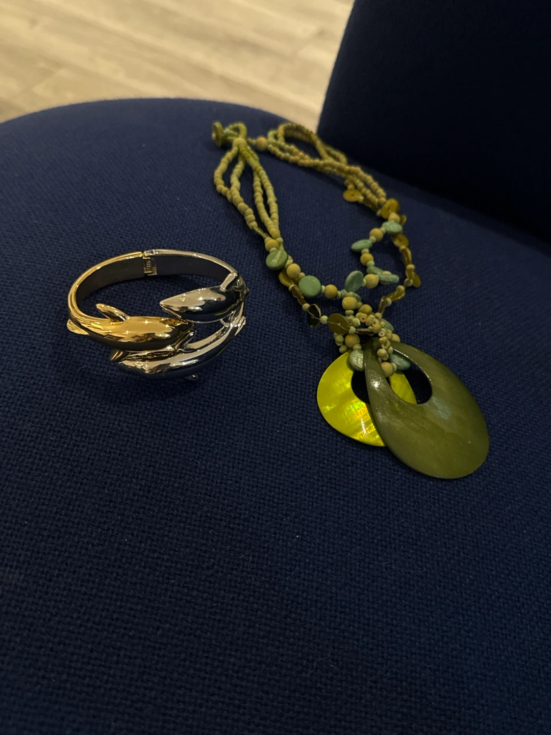 Beaded Necklace and Dolphin Bracelet Set