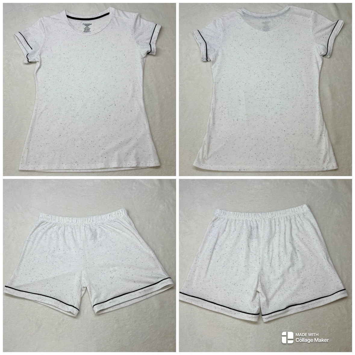 Celestial Dreams Pajama Set White Multicolor Shorts Tee Size M - photo 3