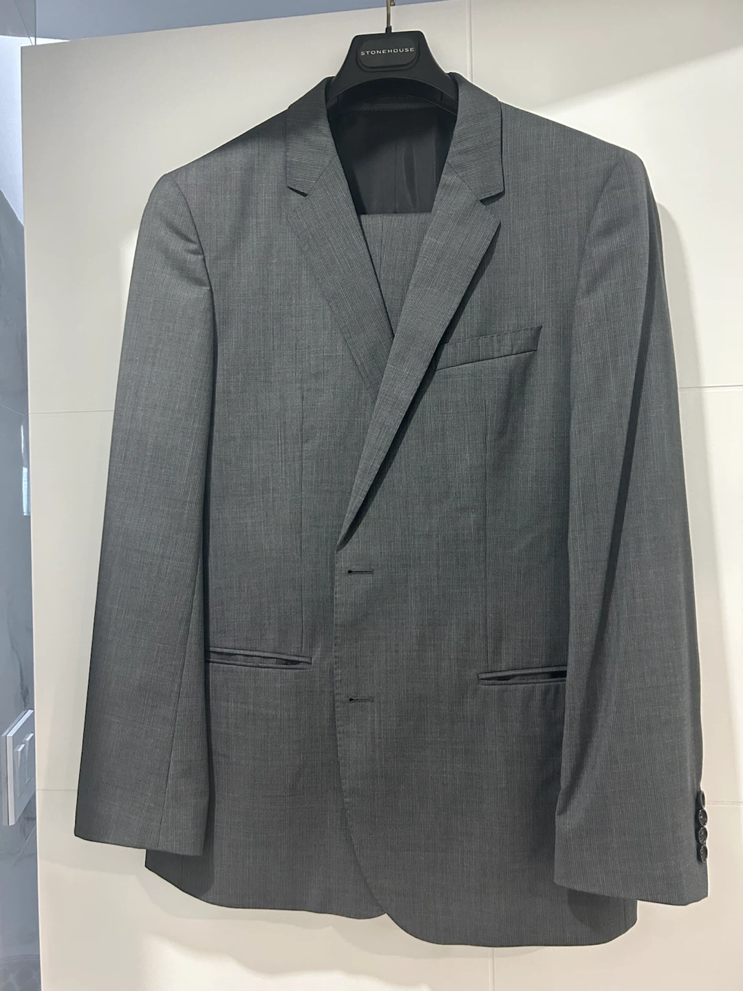 BOSS Hugo Boss Grey Pinstripe Suit - 44R