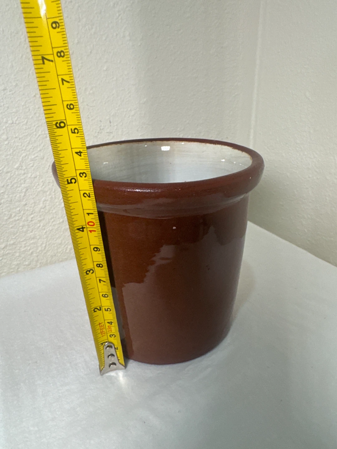 Vintage Brown Ceramic Crock Pot - photo 4