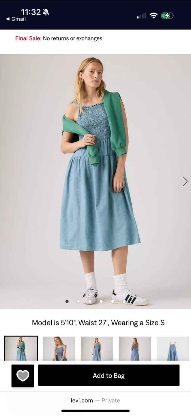 New with tags size M Levi's Monaco Midi Sundress - Blue - photo 2