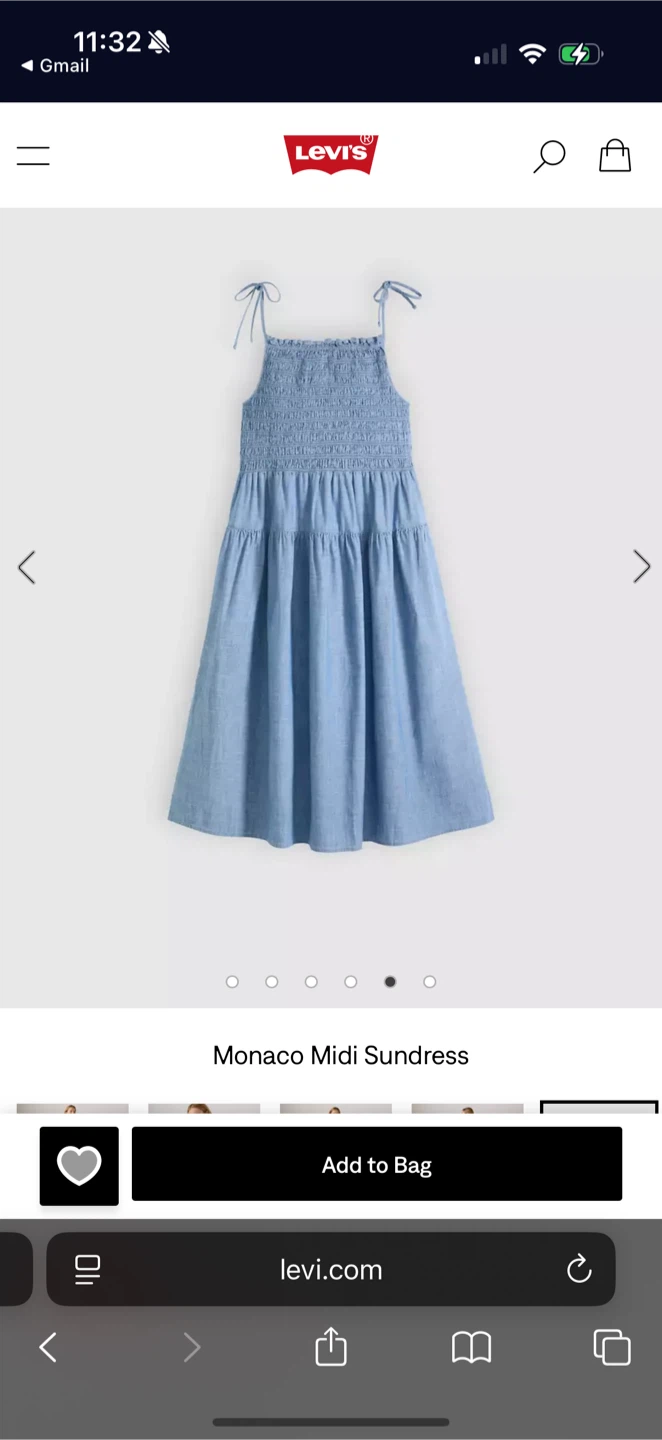 New with tags size M Levi's Monaco Midi Sundress - Blue - photo 3
