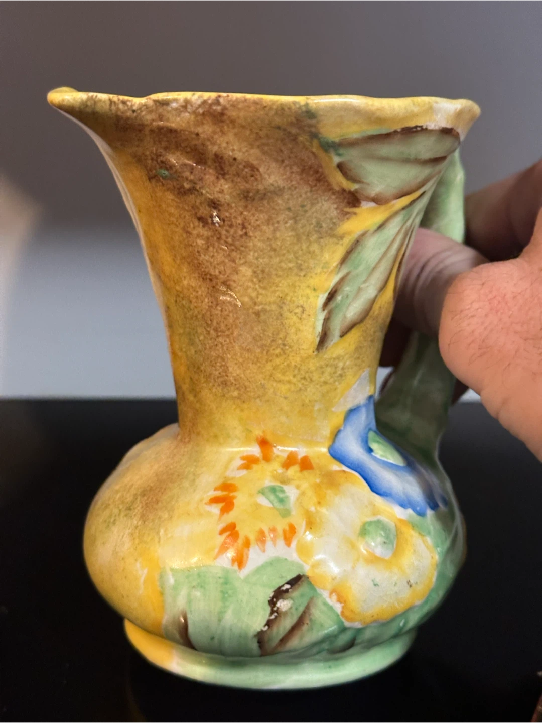 1930s James Kent Old Foley English Floral Pitcher As-Is - photo 3