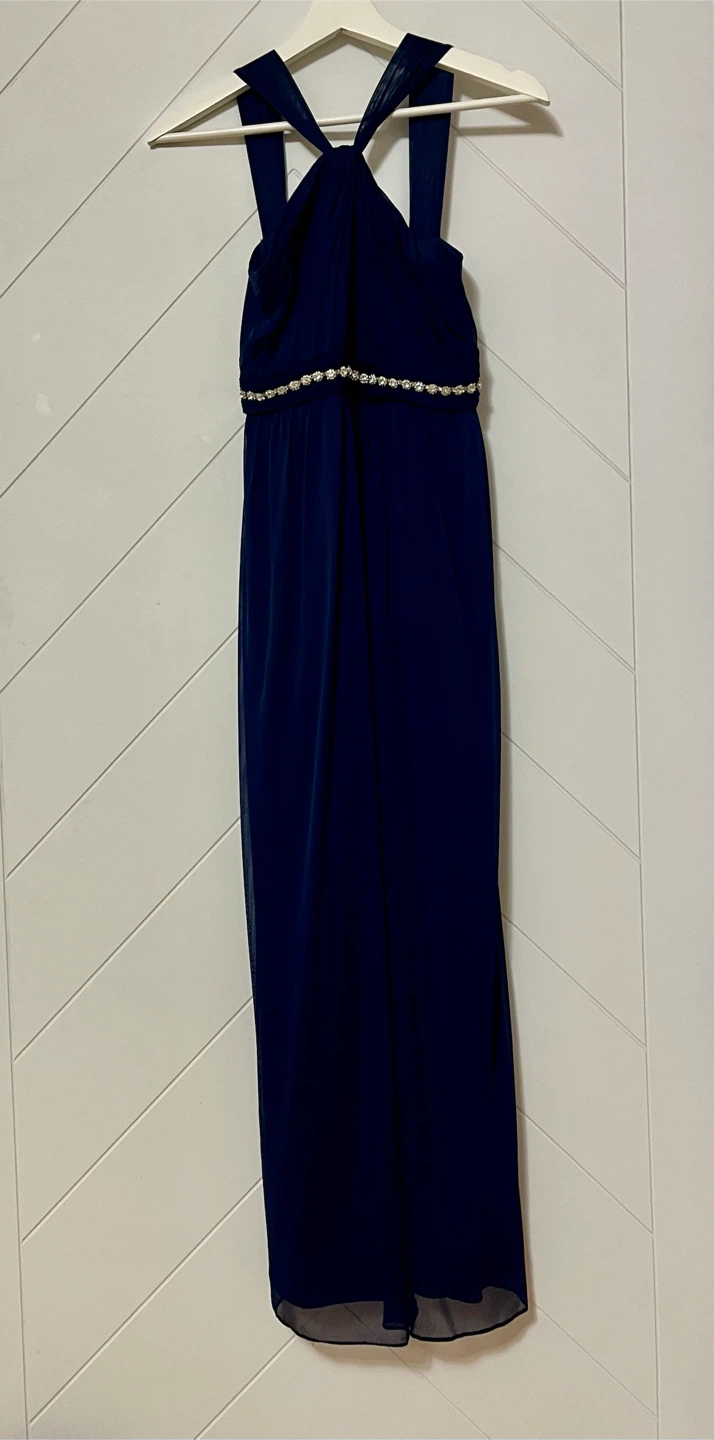 David's Bridal Navy Maxi Dress Size 4 - photo 3