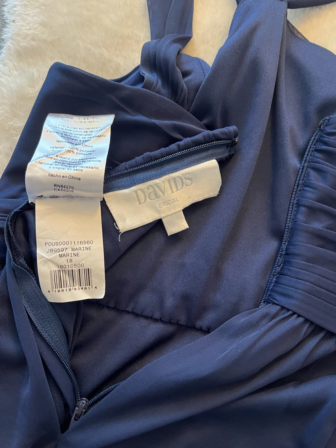 David's Bridal Navy Maxi Dress Size 4 - photo 5