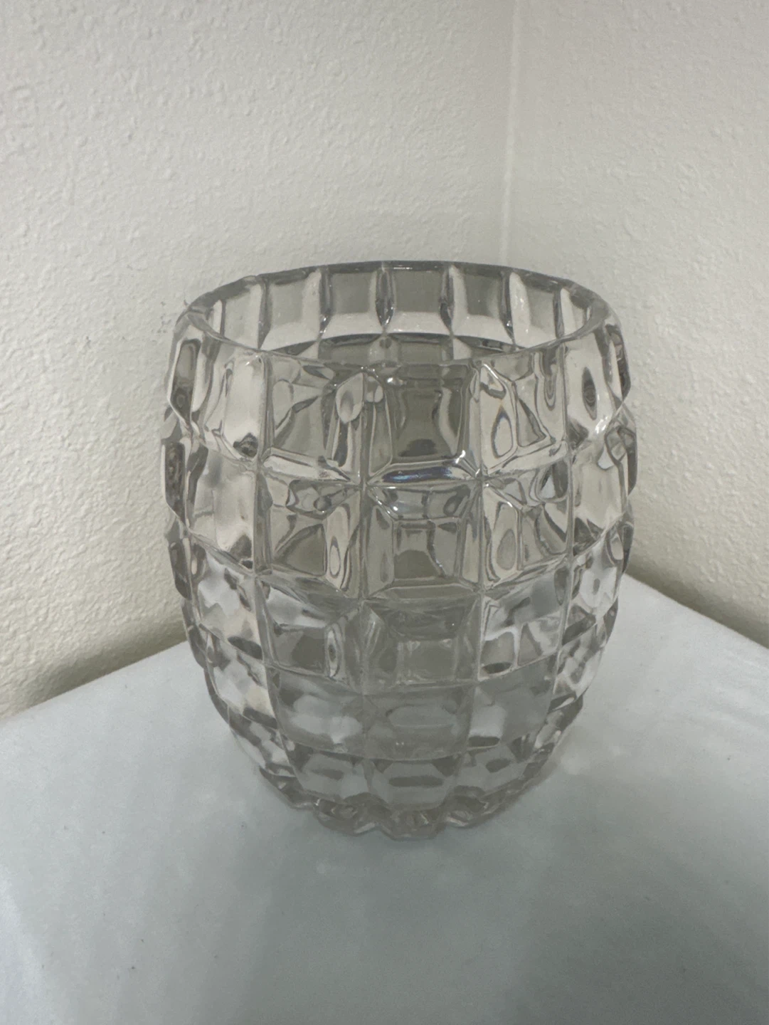 Vintage Clear Glass Embossed Bowl