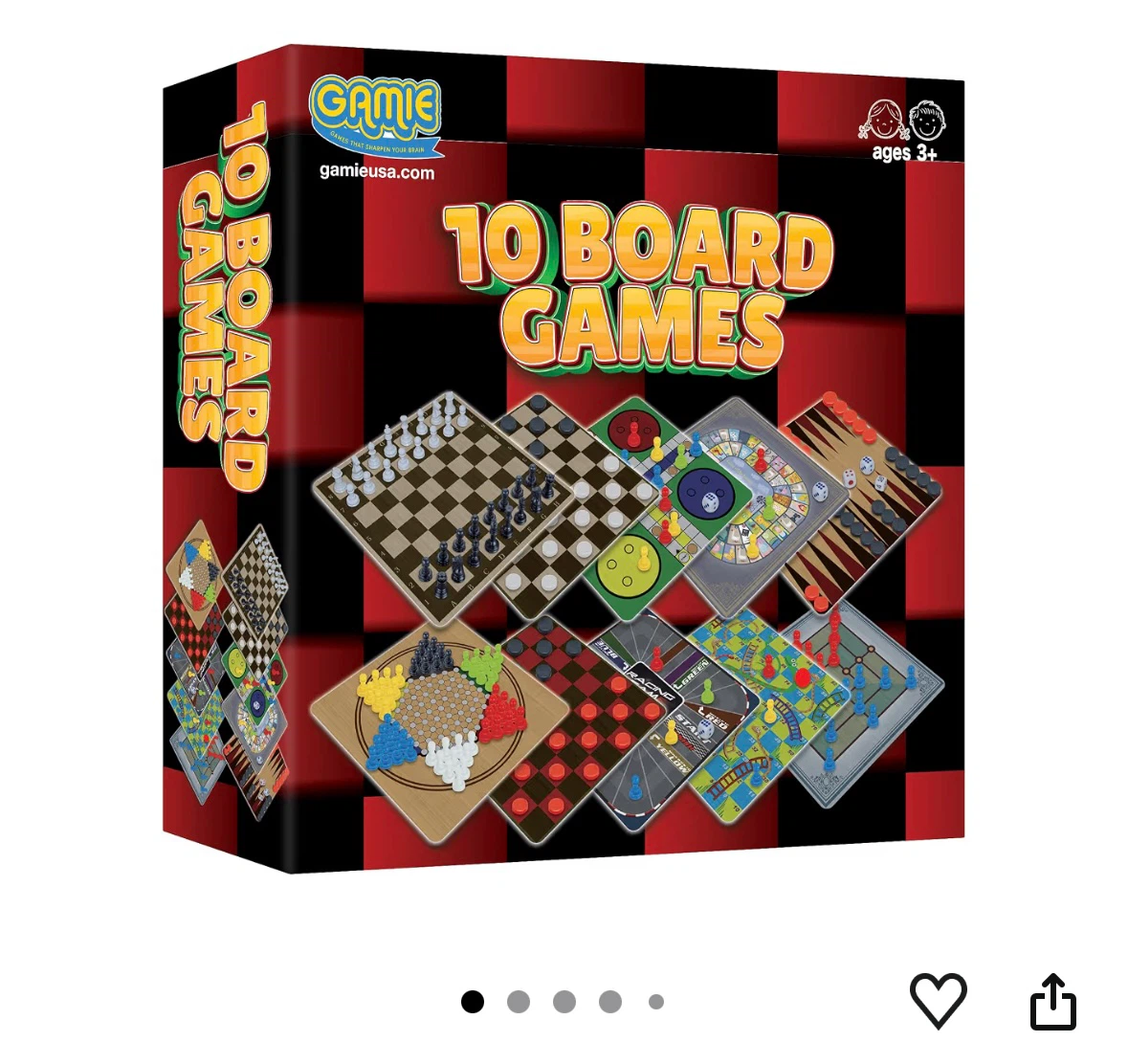 Gamie 10 Board Games Set