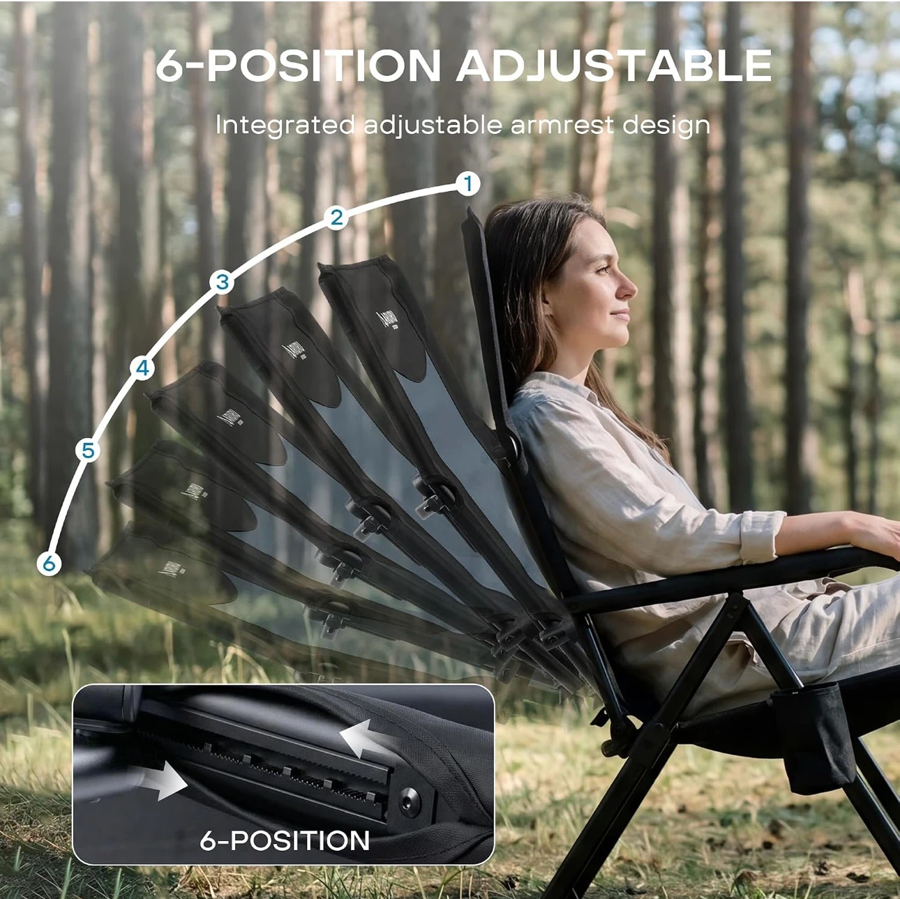 ARURU 6-Position Adjustable Camping Chair - photo 3