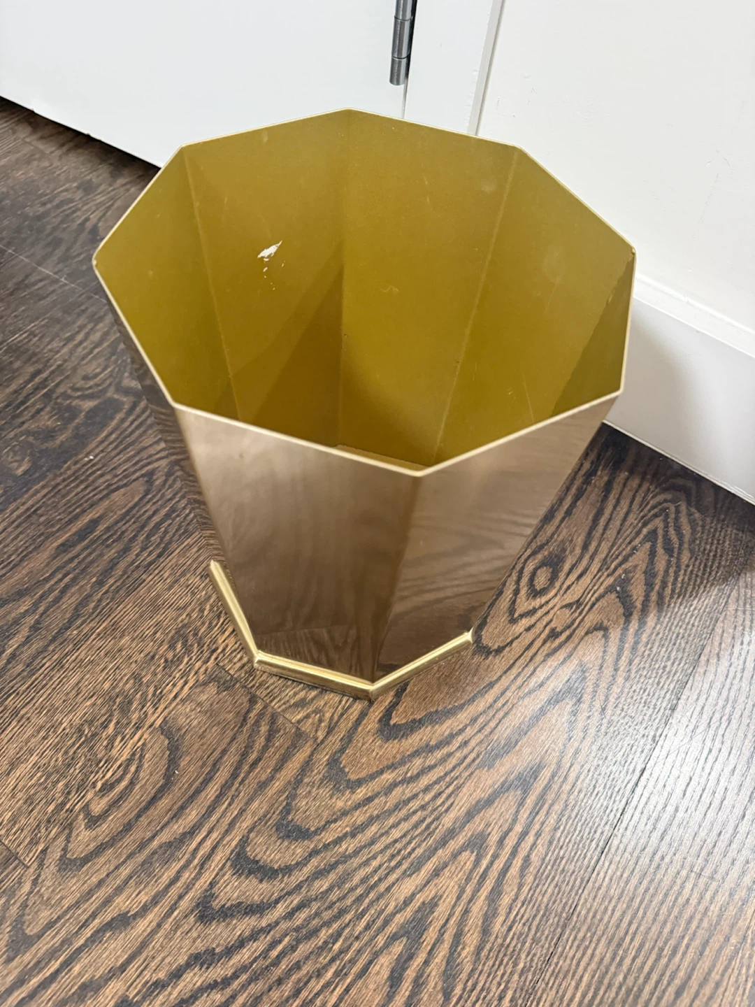 Gold Glam Geometric Trash Can - photo 2
