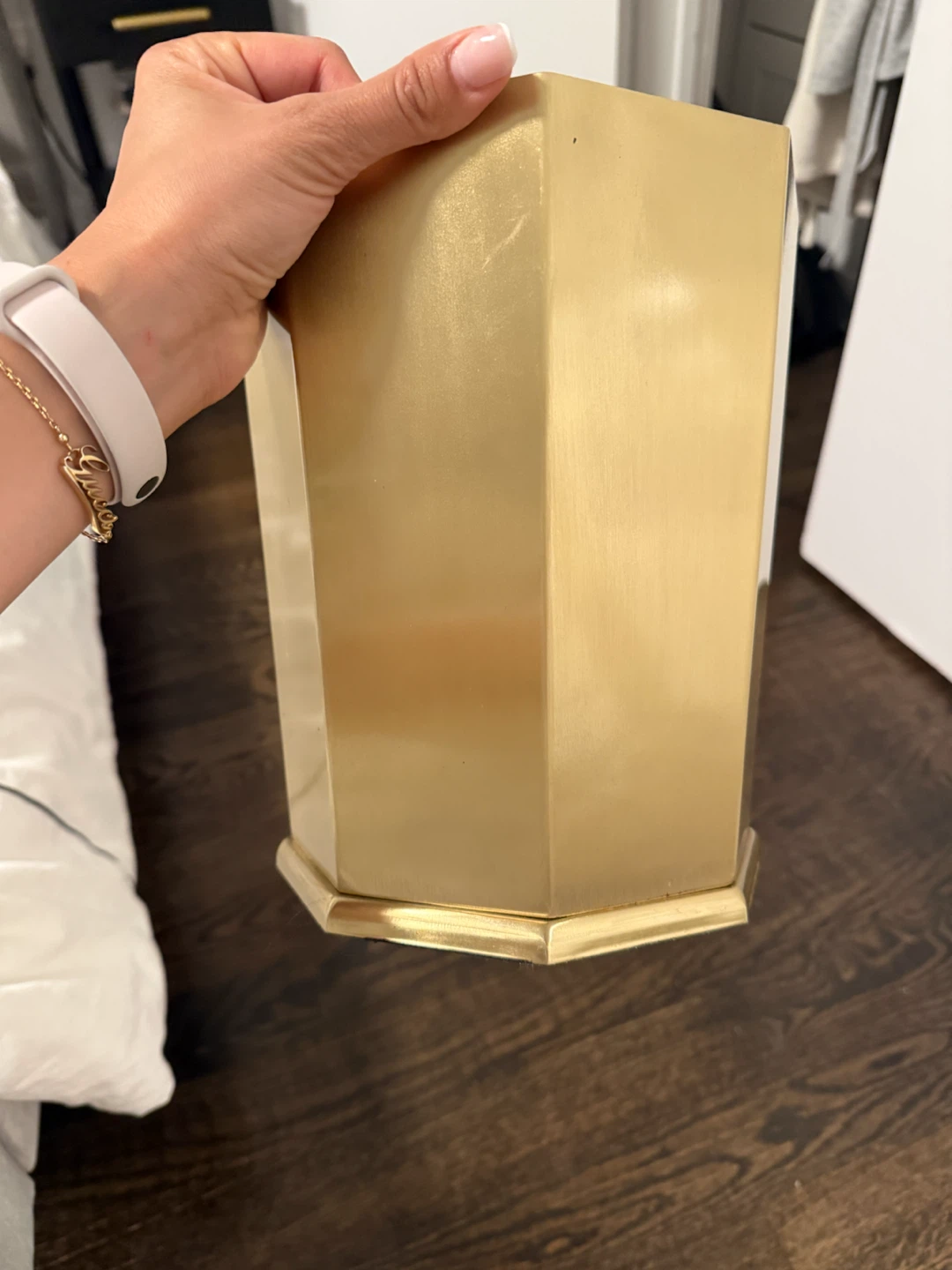Gold Glam Geometric Trash Can - photo 5