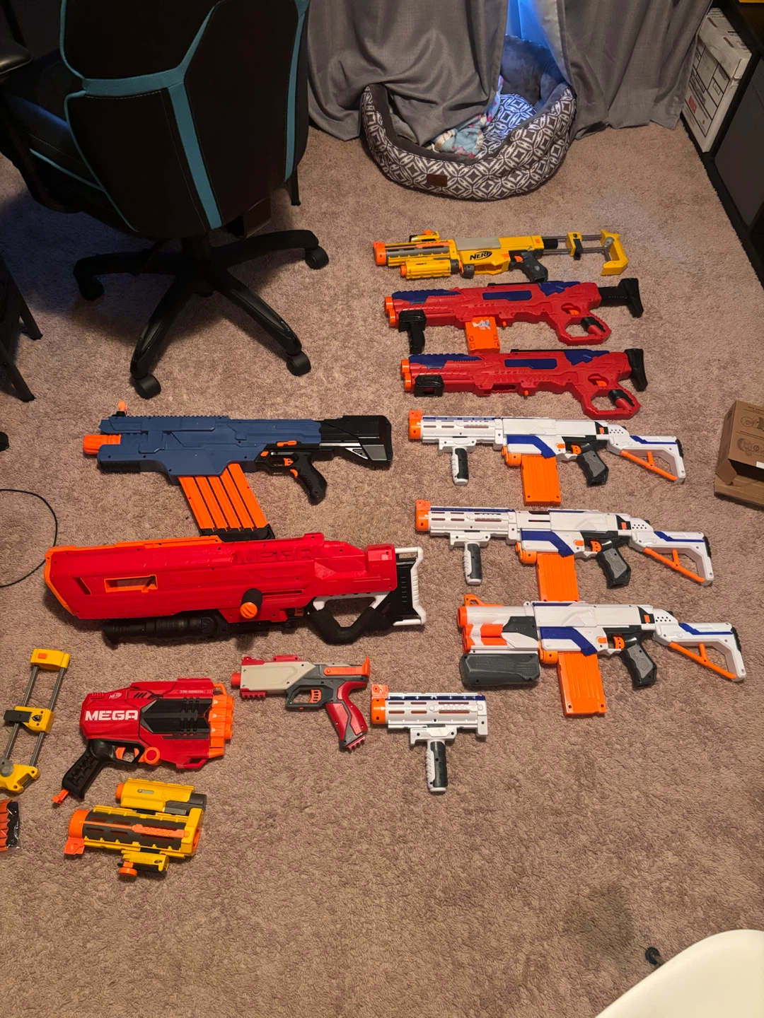 Assorted Nerf Blasters