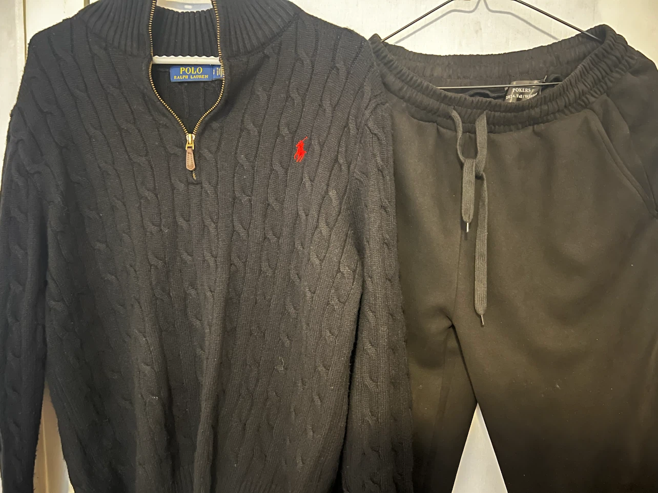 Polo Ralph Lauren Black Cable Knit 1/4 Zip Sweater - photo 4