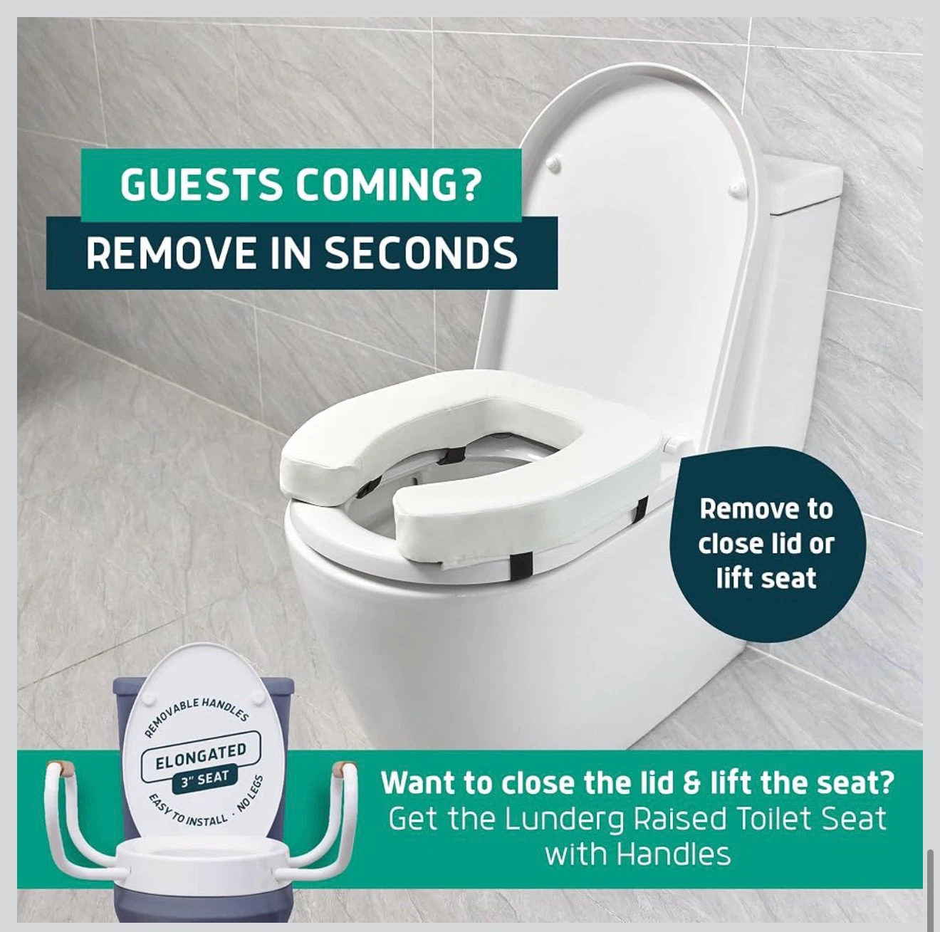 Lunderg padded Toilet Seat Riser - photo 3