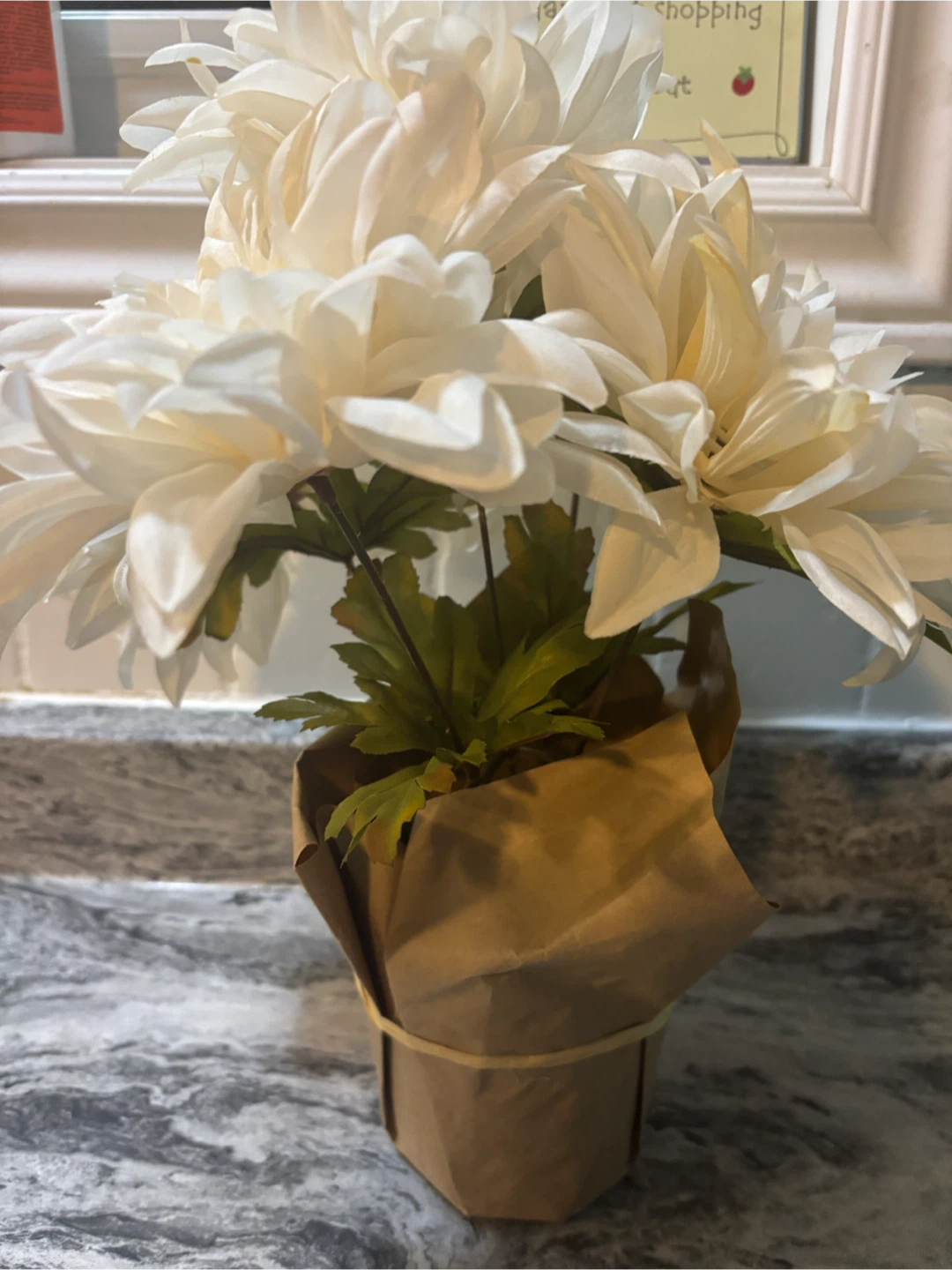 Artificial White Dahlia Arrangement - photo 3