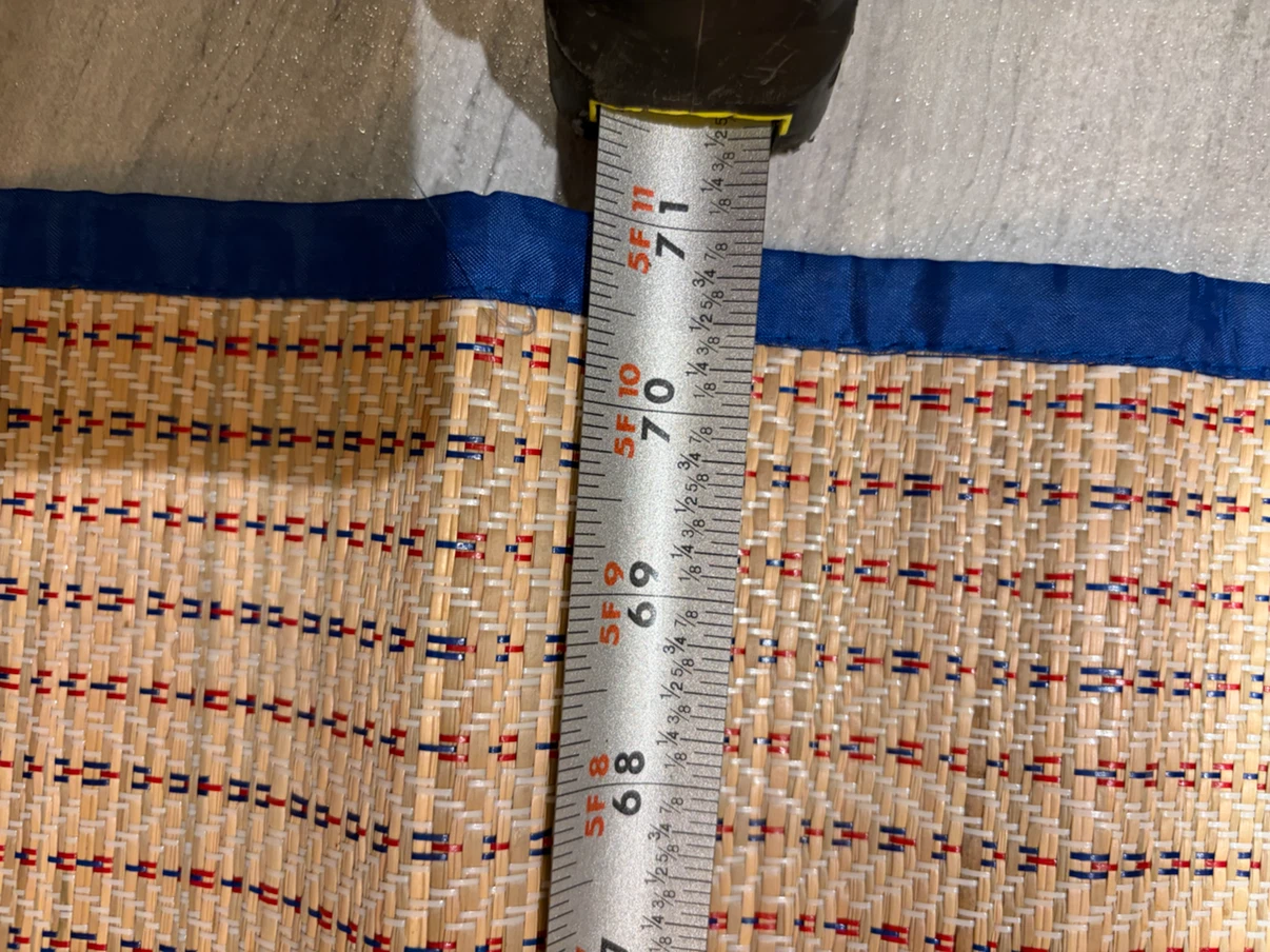 Woven Mat with Blue Trim - photo 2