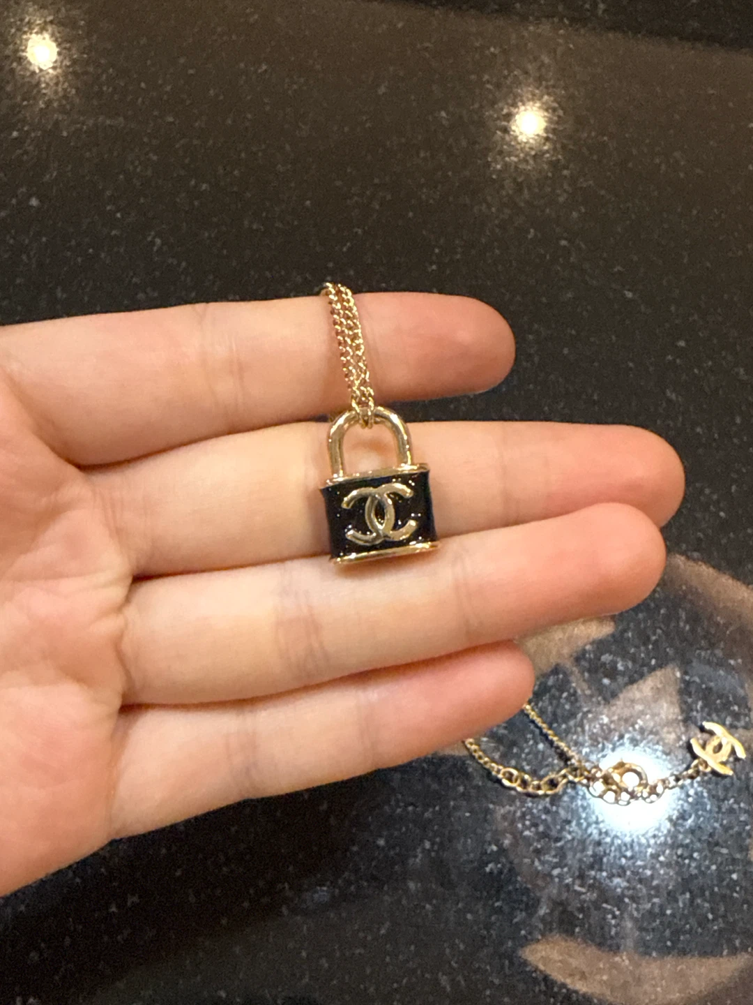Chanel Style Lock Pendant Necklace - photo 2