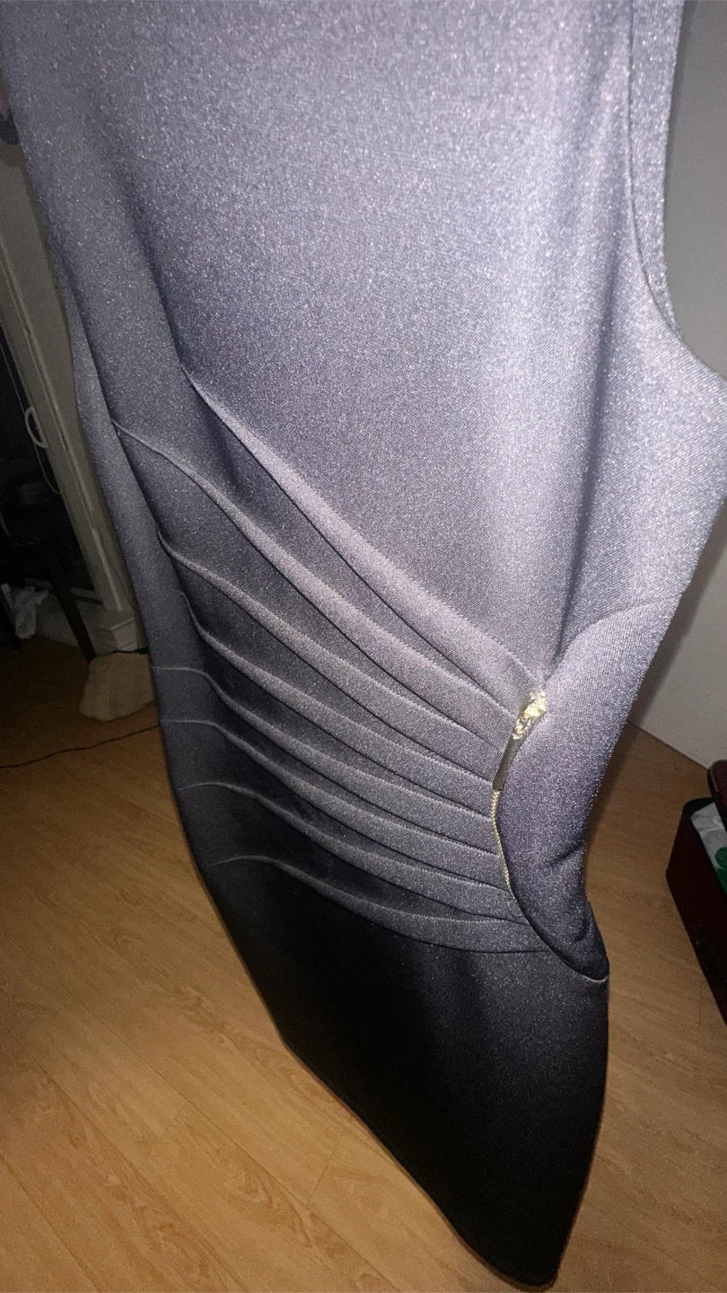 Black Sleeveless Dress with Gold Zipper - photo 3