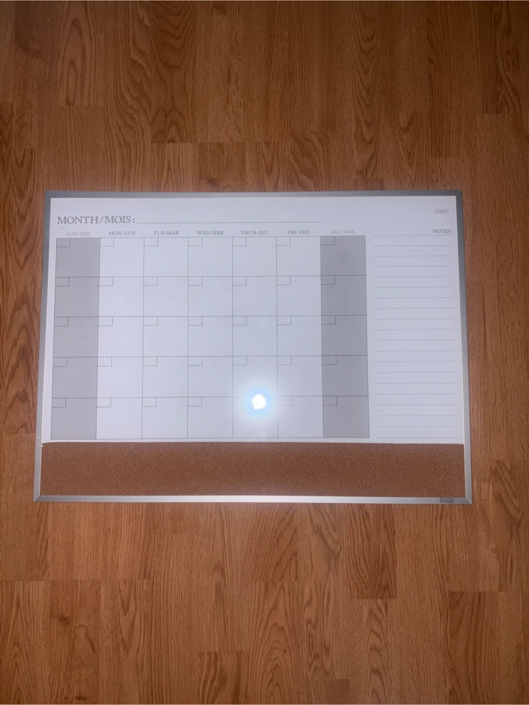 Monthly Wall Calendar Whiteboard with Cork Strip - photo 2