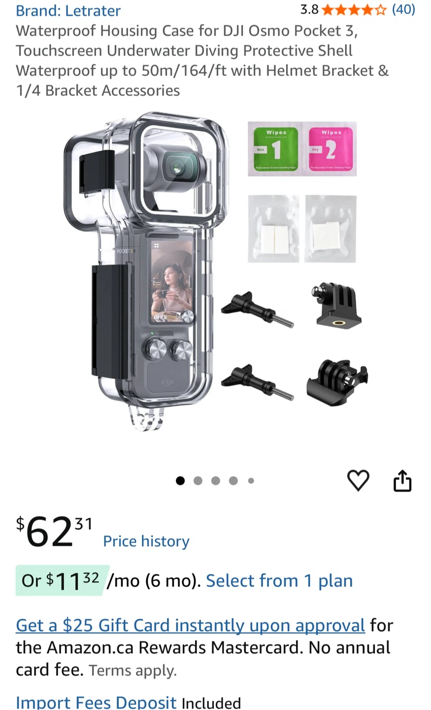 Waterproof Housing Case for DJI Osmo Pocket 3