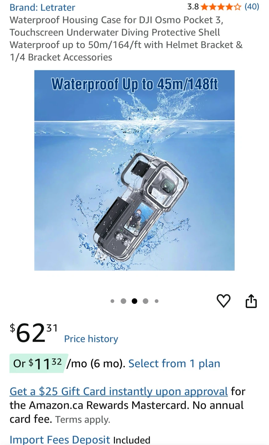 Waterproof Housing Case for DJI Osmo Pocket 3 - photo 2