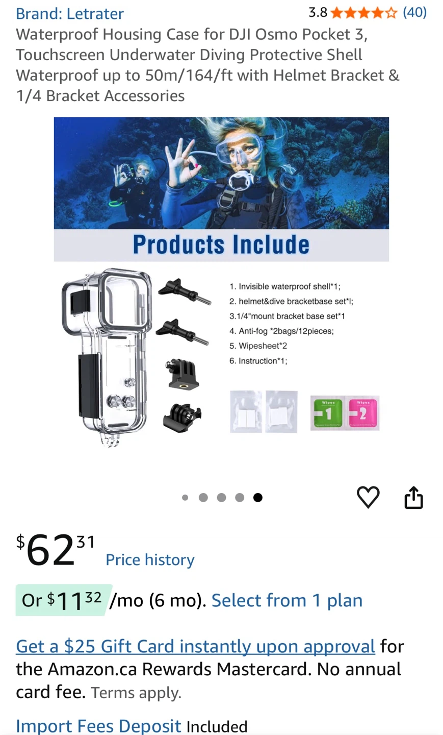 Waterproof Housing Case for DJI Osmo Pocket 3 - photo 4