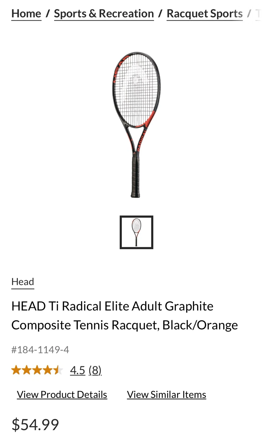 HEAD Ti Radical Elite Adult Graphite Composite Tennis Rackets - photo 2