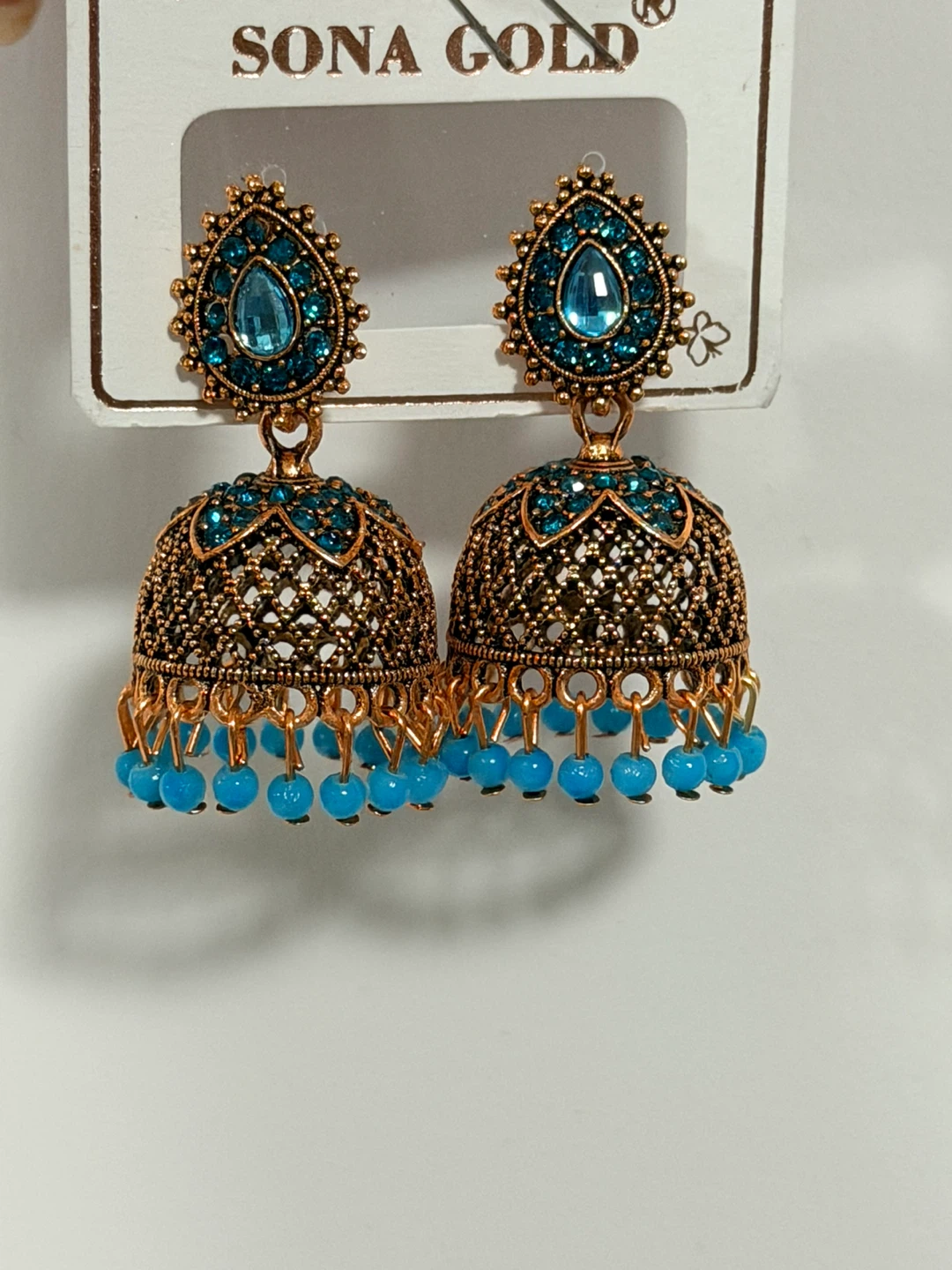 Sona Gold Jhumka Earrings - photo 2