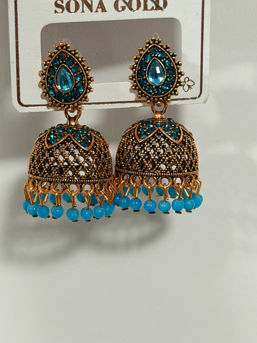 Sona Gold Jhumka Earrings - photo 3
