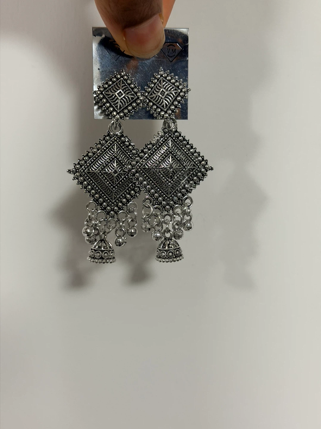 Silver-tone Jhumka Earrings - photo 3