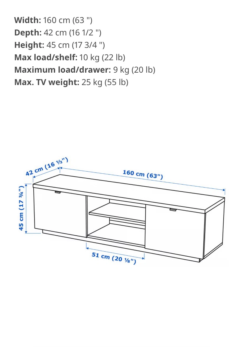 BYÅS TV stand/bench, high gloss white - photo 2